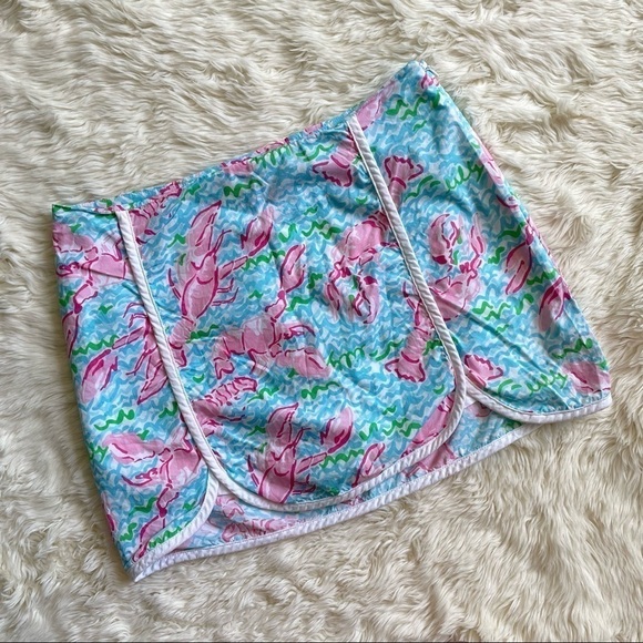 Lilly Pulitzer skirt skort cala in lobstah roll mini colorful blue pink 0 - Picture 1 of 13
